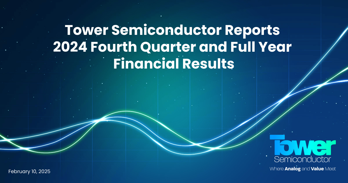 Tower Semiconductor Reports 2024 Fourth Quarter and Full Year Financial Results