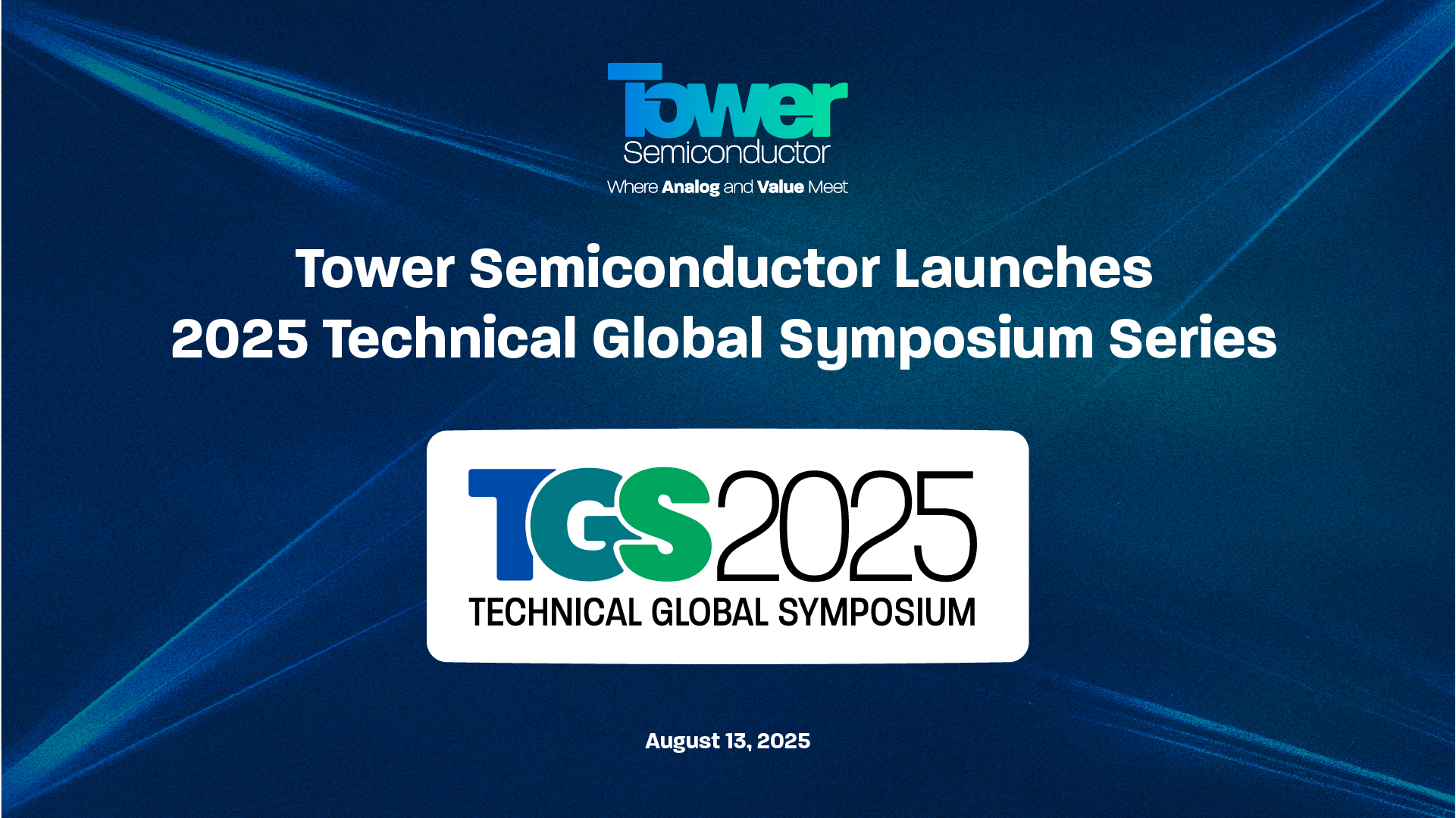 Tower Semiconductor Launches 2025 Technical Global Symposium Series