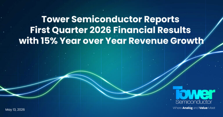 Tower Semiconductor Reports First Quarter 2026 Financial Results with 15% Year over Year Revenue Growth