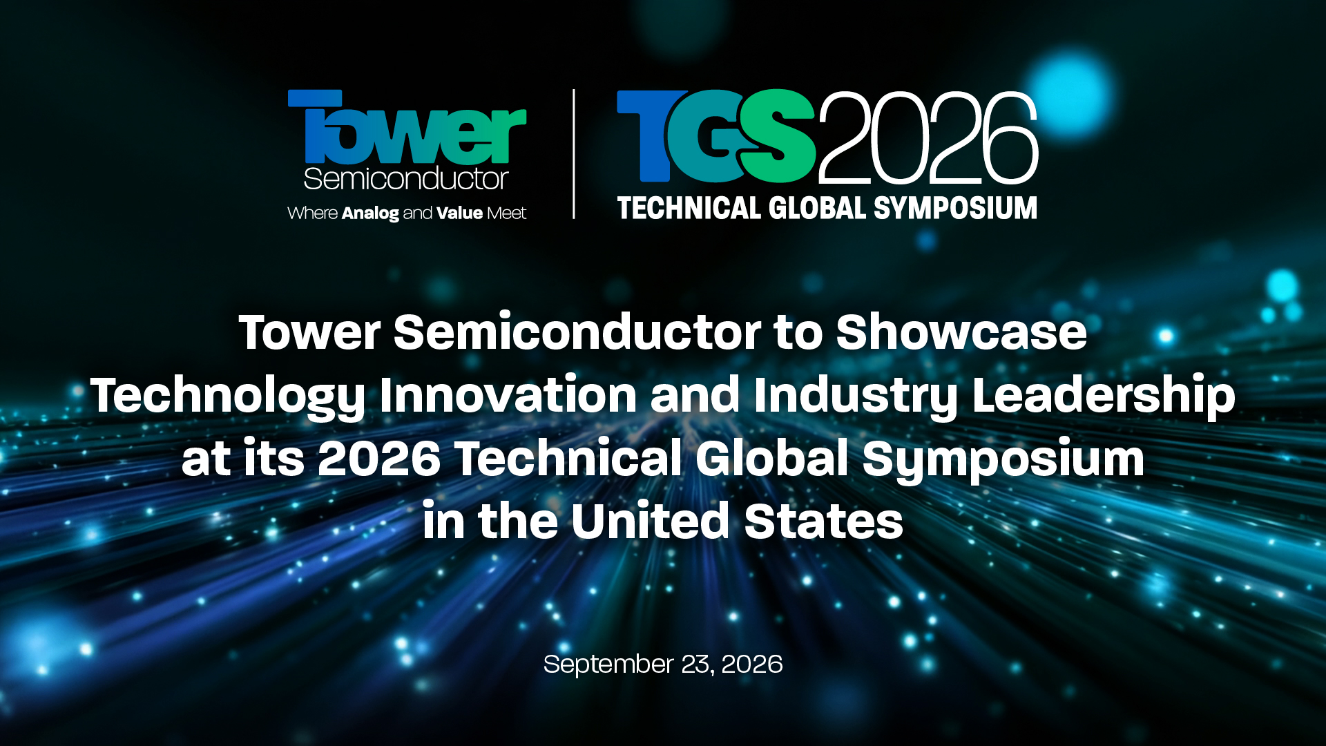 Tower Semiconductor to Showcase Technology Innovation and Industry Leadership at its 2026 Technical Global Symposium in the United States